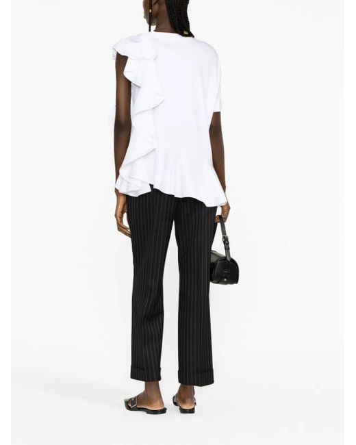 Alexander McQueen ラッフル Tシャツ White