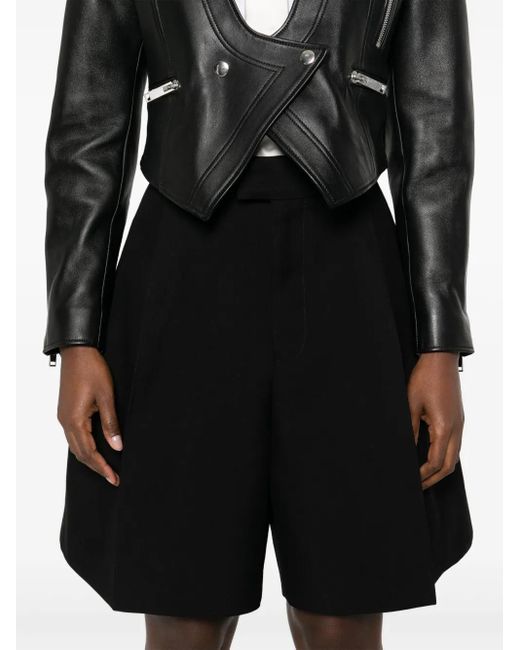 Jil Sander Black Double Cotton Shorts