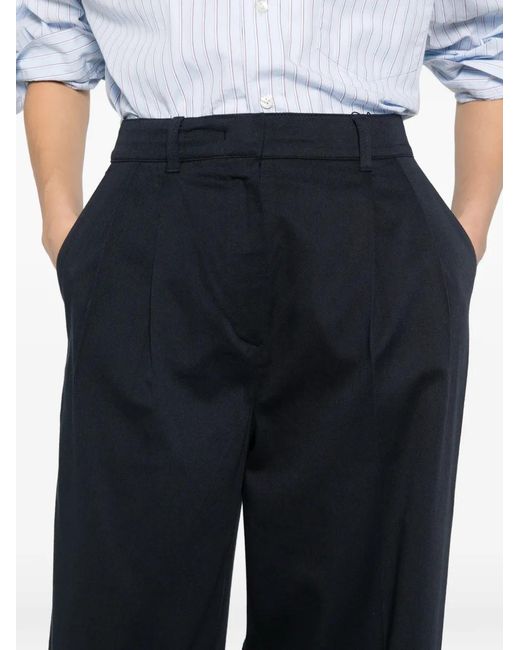 DUNST Blue Pleated Tailored Trousers