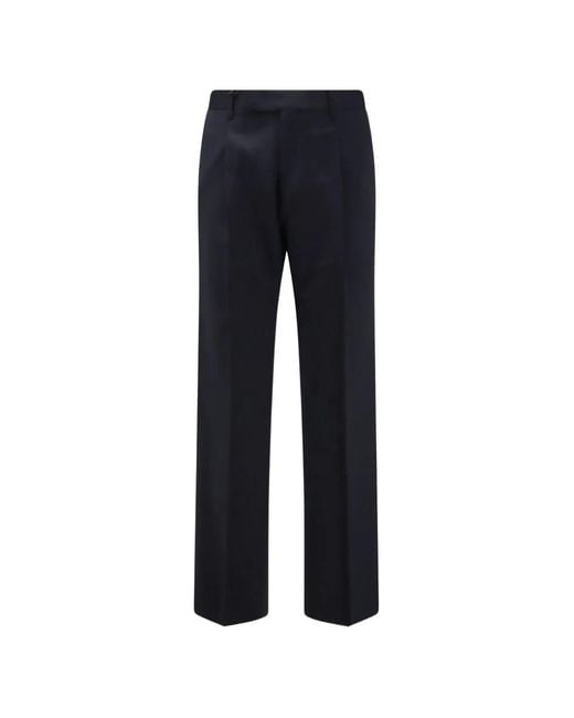 Germano 1952 Blue Pressed-Crease Straight-Leg Trousers for men