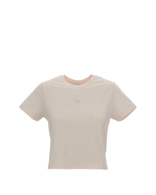 Maison Kitsuné White Embroidered T-Shirt