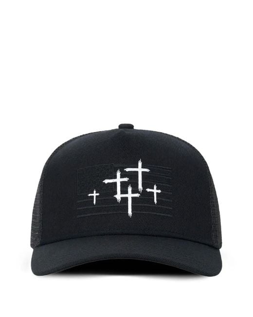 RTA Black Gideon Embroidered Baseball Cap for men