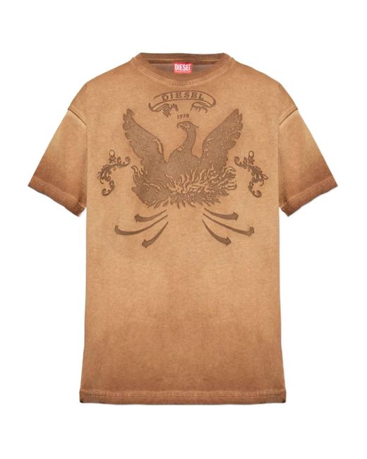 DIESEL Brown T-Shirt T-Norm-T9 for men