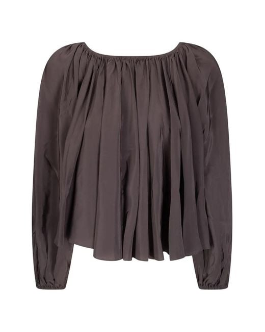 7 For All Mankind Brown Off Shoulders Blouse