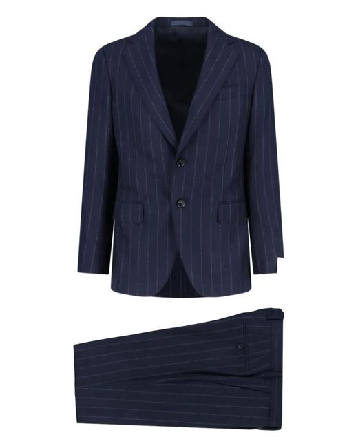 Caruso Pinstripe single-breasted suit in Blue für Herren