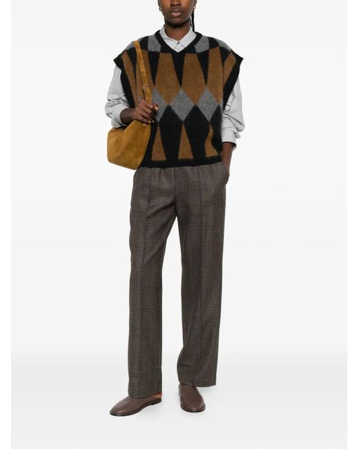 Phisique Du Role Black Geometric Jacquard Vest