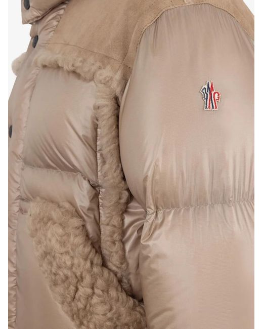 Moncler Natural Shearling-Trimmed Puffer Jacket for men
