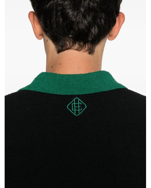 CHE Black Armando Bouclé Knitted Shirt for men