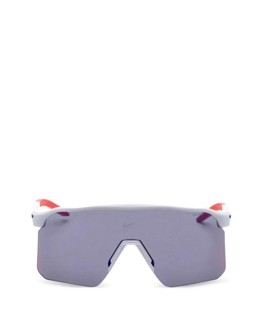 Nike Purple Expedition Shield Oversized-Frame Sunglasses for men