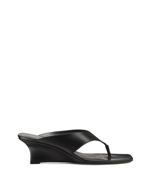 Stuart Weitzman White Vinnie Wedge Sandals