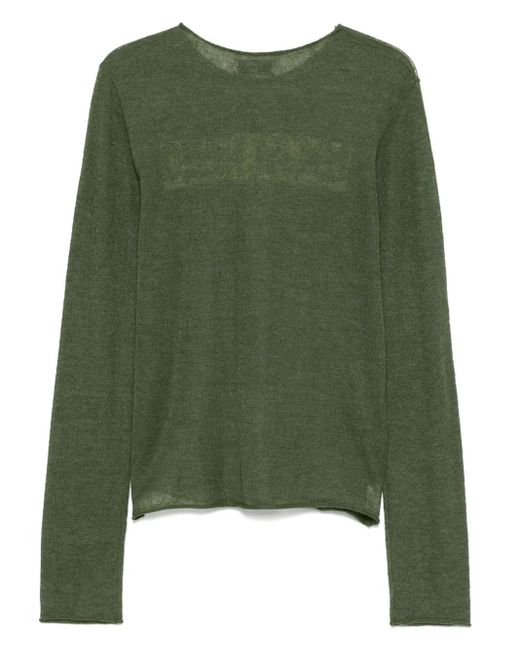 Martine Rose Green Logo-Intarsia Sweater for men