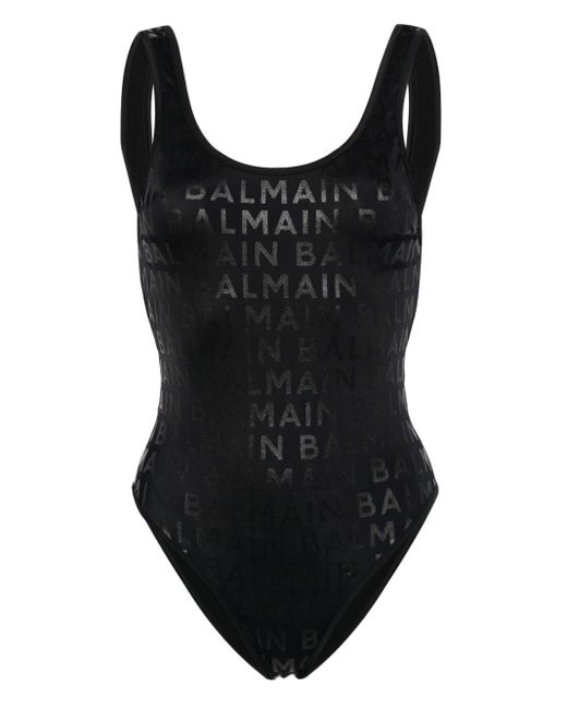 Balmain Badpak Met Logoprint in het Black