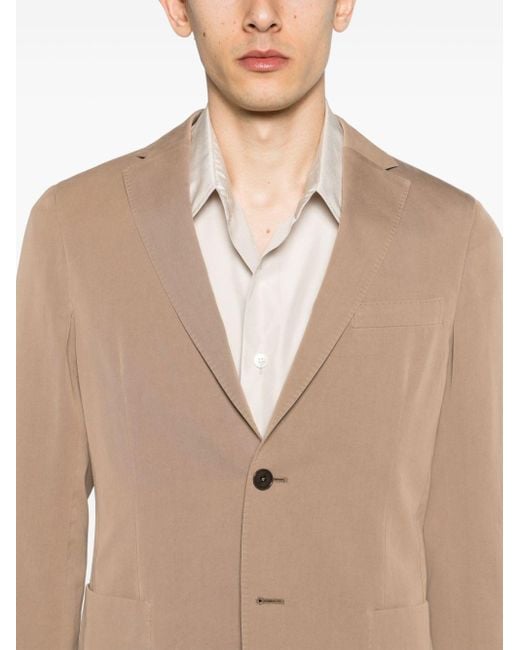 Zegna Natural Notched-lapels Single-breasted Suit for men