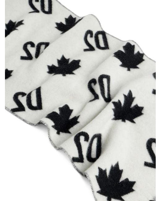 DSquared² White D2 Monogram Scarf for men