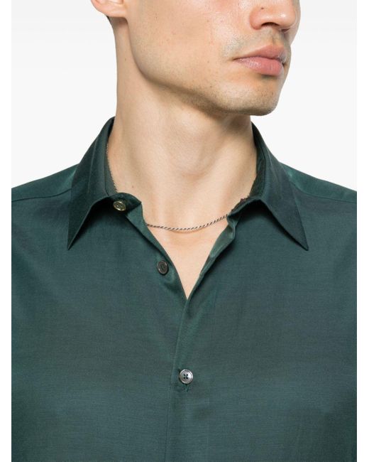 Paul Smith Green Twill-weave Shirt for men