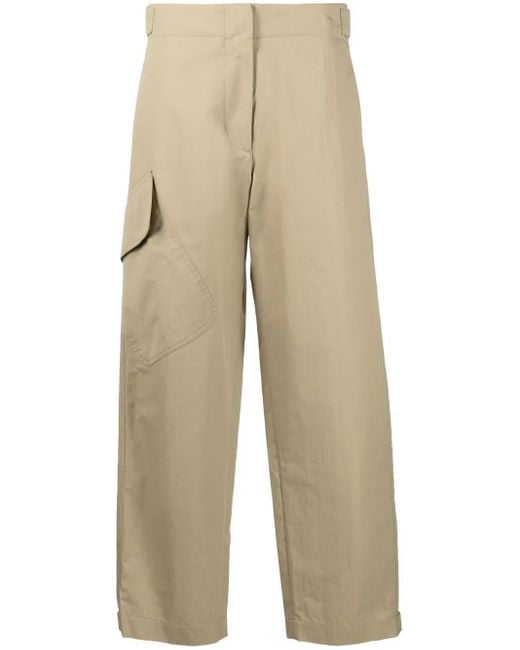 Studio Nicholson Natural Side-Patch Pocket Cropped Trousers