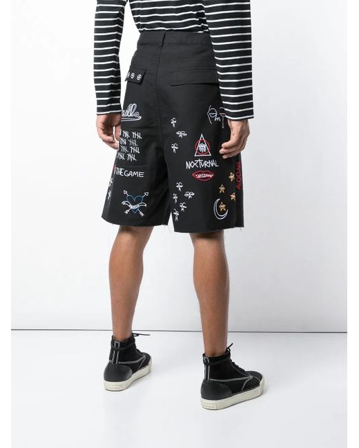 Haculla Black Nocturnal Woven Shorts for men