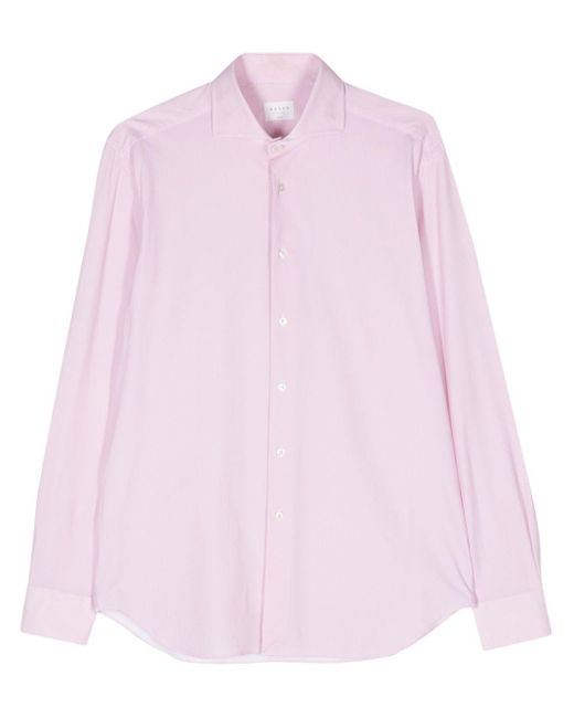 Camisa texturizada de manga larga Xacus de hombre de color Pink