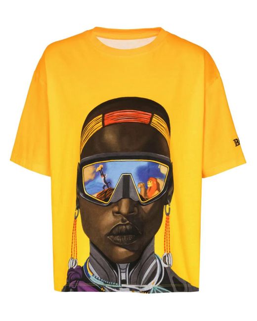 T-Shirt Lion King Gucci X Disney-Donna di Balmain in Yellow