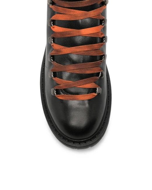 Prada Black Leather Hiking Boots for men