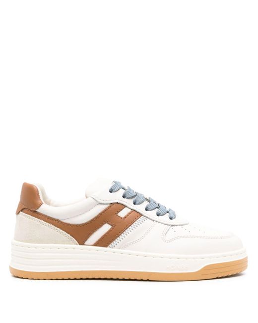 Hogan White H630 Leather Sneakers