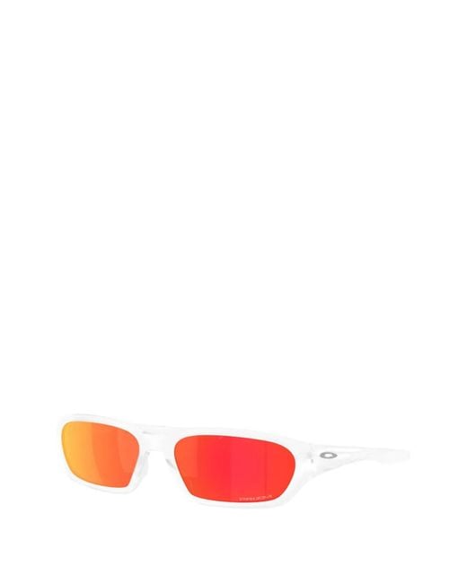 Oakley Red Rectangle-Frame Sunglasses