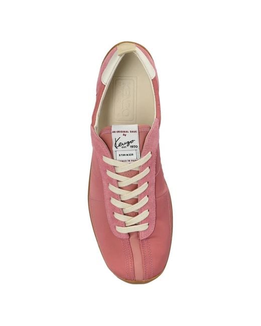 KENZO Pink Striker Lace-Up Sneakers