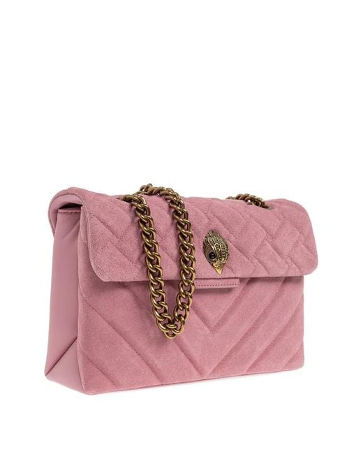 Kurt Geiger Pink Kensington Quilted-Design Shoulder Bag