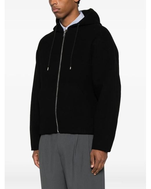 Sandro Black Hooded-Neck Jacket for men