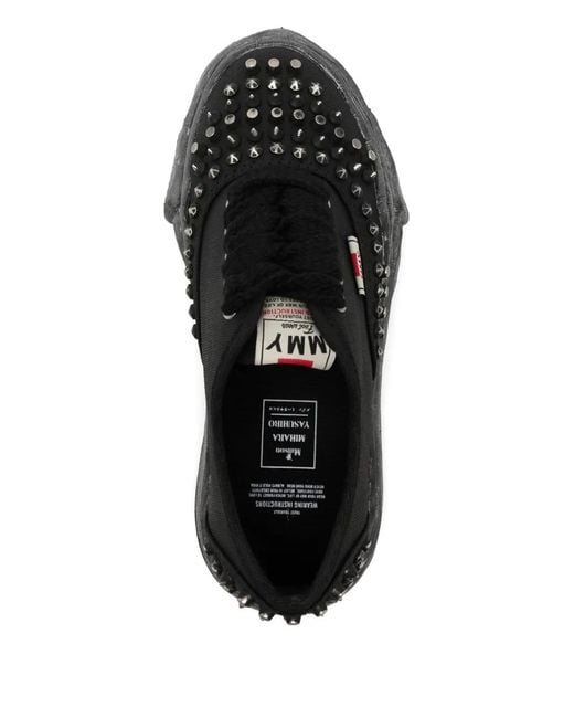 Maison Mihara Yasuhiro Black Stud Low-Top Trainers