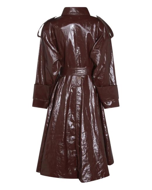 Chloé Brown Belted Buttoned Coat