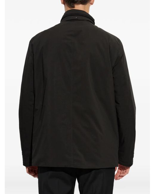 Paul & Shark Black Typhoon Platinum High-Neck Insulated Jacket for men
