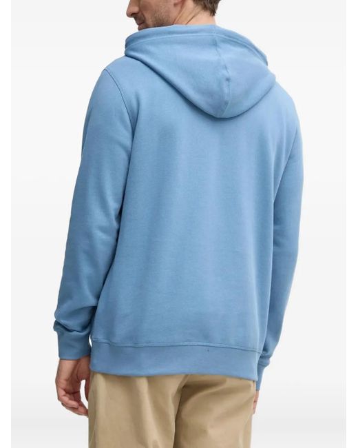 Boss Blue Wetalk Logo-Patch Hoodie for men