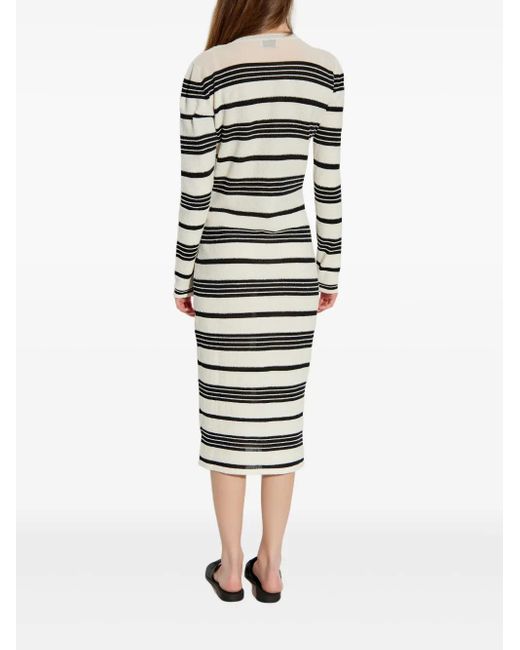 Moncler White Cotton-Blend Dress