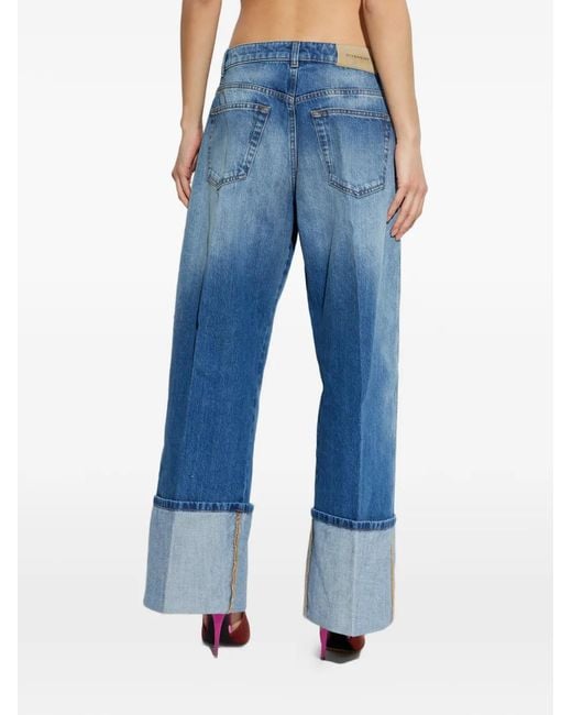 Givenchy Blue Rolled-Up Cuffs Jeans