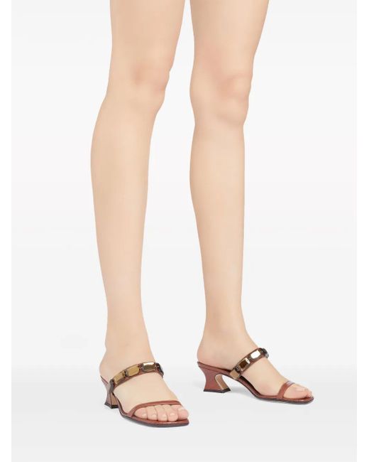 Sandali Flaminia 45Mm Con Punta Squadrata di Giuseppe Zanotti in Brown