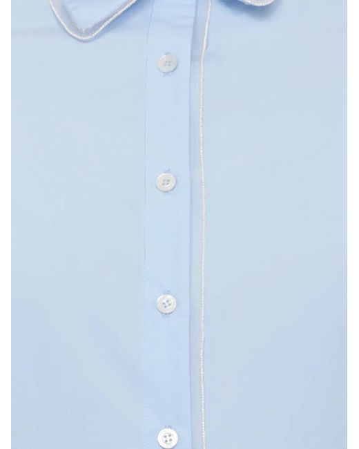 Fabiana Filippi Blue Poplin Shirt