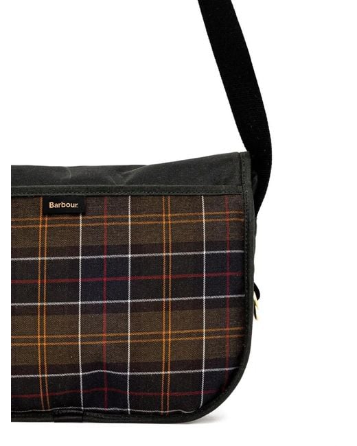 Barbour Black Logo-Patch Messenger Bag