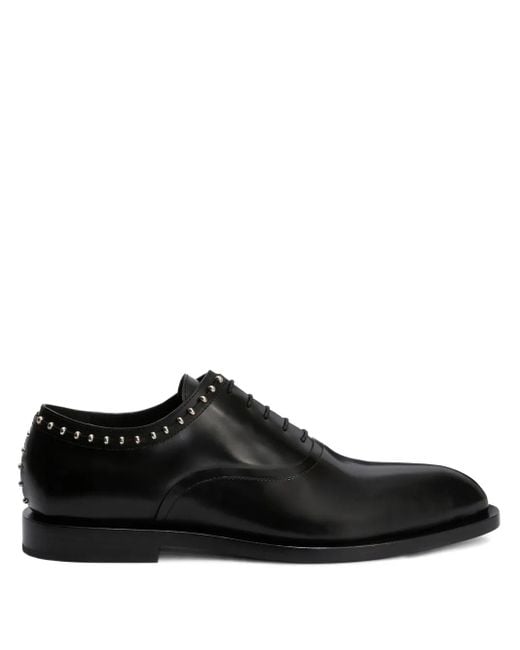 Jil Sander Black Stud-Embellished Oxford Shoes for men