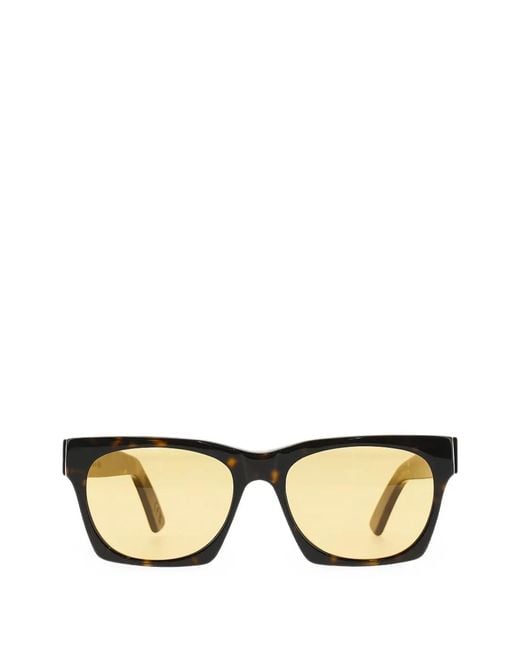 Facehide Black Numero Tortoiseshell-Effect Rectangle-Frame Sunglasses for men