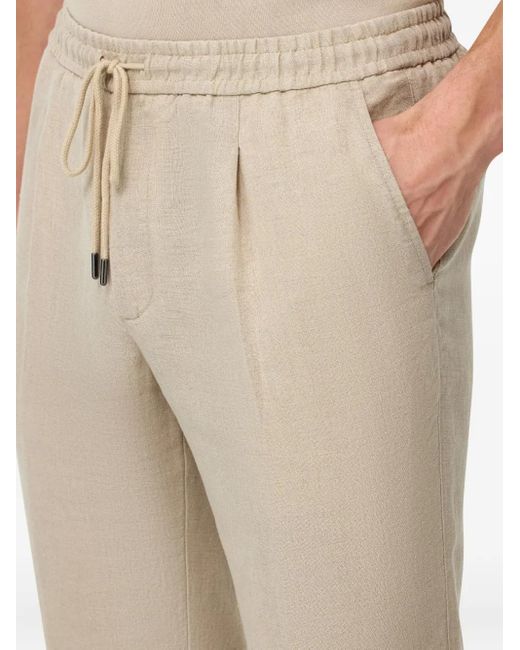 Boggi Natural City Drawstring Side-Dart Trousers for men