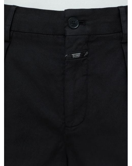 Closed Black Cotton And Linen Shorts