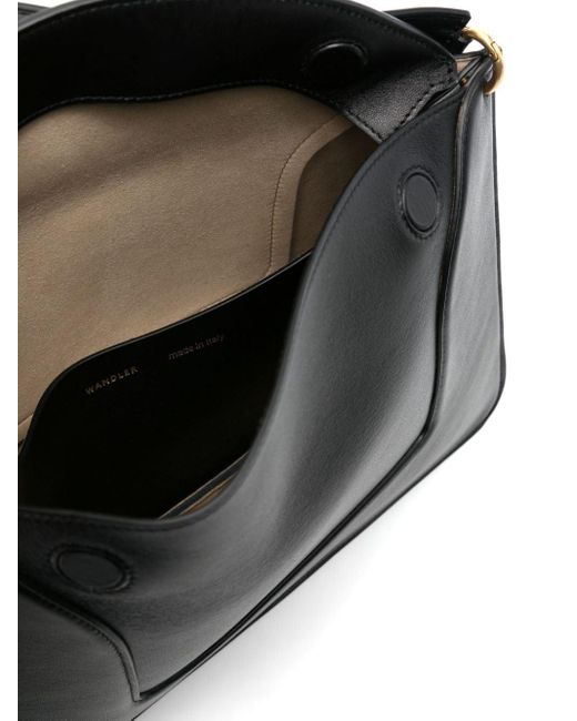 Wandler Black Large Penelope Leather Shoulder Bag