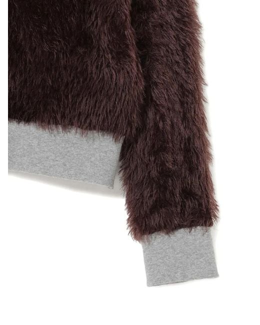 Undercover Brown Veste En Fourrure Artificielle À Empiècements
