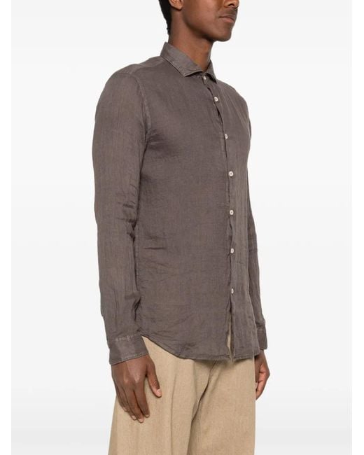 Altea Brown Button Shirt for men