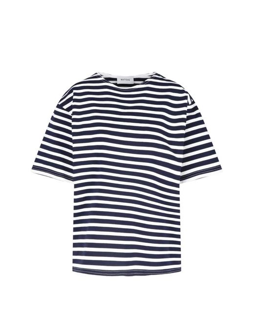 Matteau Blue Striped Short-Sleeve T-Shirt