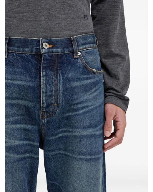 Ferragamo Blue Five-Pocket Jeans for men