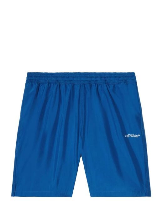 Off-White c/o Virgil Abloh Blue Surfer Swim Shorts for men