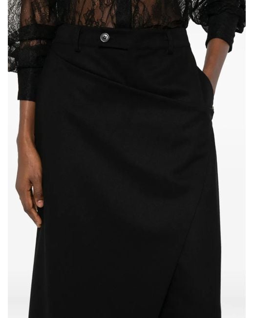THE NINA STUDIO Black Wrap-Effect Trousers
