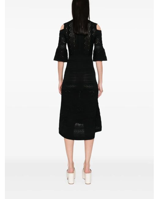 Twinset パンチニット ドレス Black